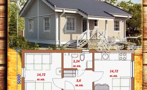 Возведем каркасный коттедж для отдыхающих 50 м² в Крыму